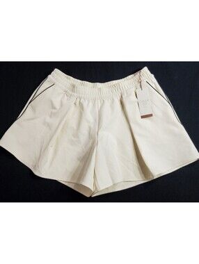 Calia Golf Relaxed Women's  Size L 5" Inseam Pure Ivory Wrinkle Resistant NWT